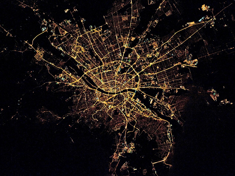 Budapest from space
